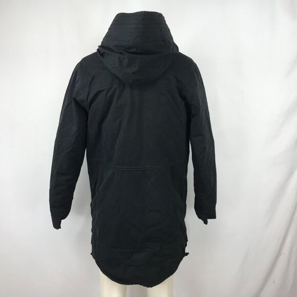 BLACK YAK ~ MENS MEDIUM ~ BLACK DOWN PUFFER DUSTER PARKA COAT JACKET - Picture 6 of 8
